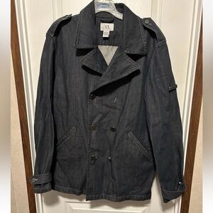 A|X Armani Exchange Men's Black Double-Breasted Jacket - #91714- Size XL - READ